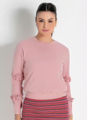 Casaco com Babado (Rosê) Moda Evangélica Casaco com Babado (Rosê) Moda Evangélica