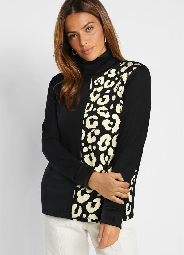 Casaco Gola Alta (Preto)