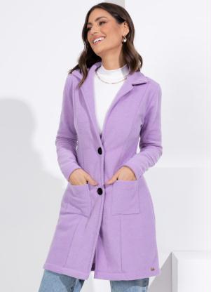 Casaco (Lil�s) Alongado com Bolsos