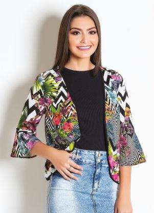 Casaco (Mix Estampas) com Babado Moda Evang�lica