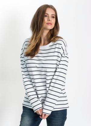 Casaco Moletinho Listrado (Branco)