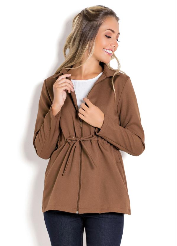 Parca com Amarra��o na Cintura (Marrom)