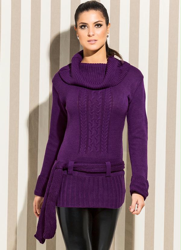 casaco feminino roxo