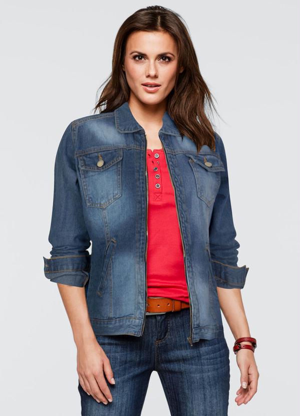jaqueta jeans feminina acinturada