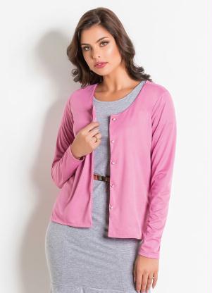 Casaco (Rosa Antigo) com Botões em Pérola Casaco (Rosa Antigo) com Botões em Pérola