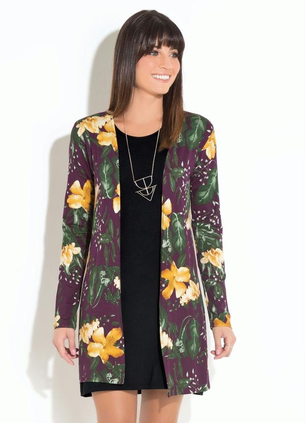 Casaquinho Quintess (Floral Vinho) Casaquinho Quintess (Floral Vinho)