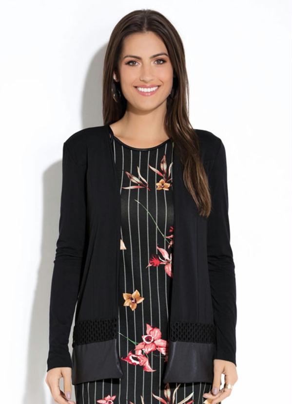 Casaquinho Quintess (Preto) com Recortes