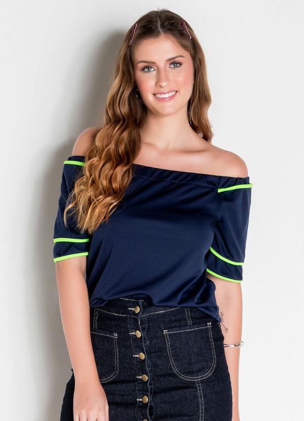 blusa ciganinha neon