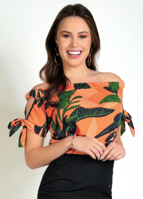 Blusa (Folhagens) com Elástico Blusa (Folhagens) com Elástico