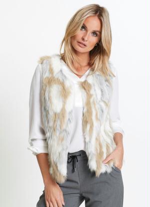 Colete de Pelo Sint�tico (Marrom)