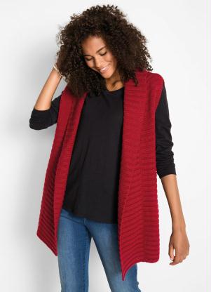 Colete de Tric� com Gola (Bord�)