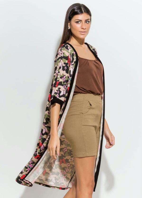 kimono alongado feminino