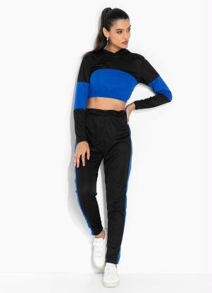 Conjunto (Bicolor Preto) com Capuz