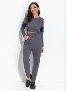 Conjunto Cinza Blusa e Cal�a