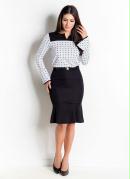 Conjunto Po� e Preto com Babados