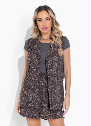 Conjunto (Tigre) com Colete e Short Conjunto (Tigre) com Colete e Short