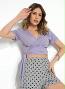 Cropped Transpassado com Amarra��o