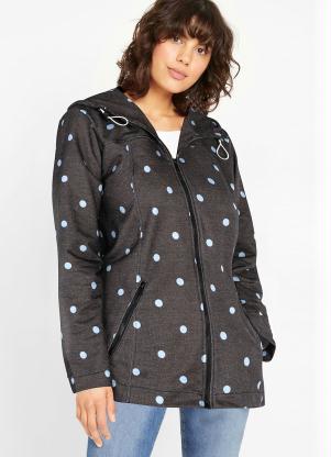 Casaco com Bolsos e Capuz (Po� Preto)