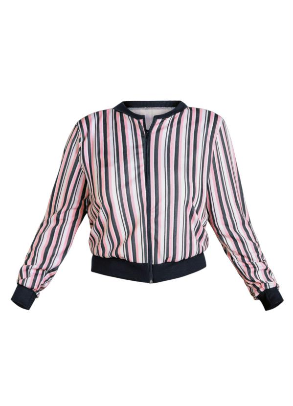 jaqueta bomber listrada