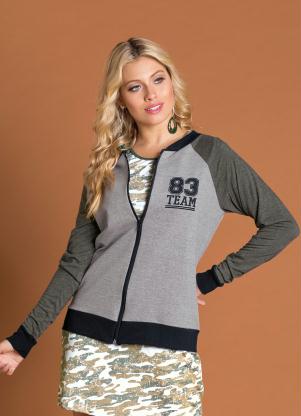 Jaqueta Bomber (Mescla e Chumbo)