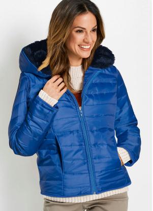 Jaqueta com Pelinho no Capuz (Azul Marinho)