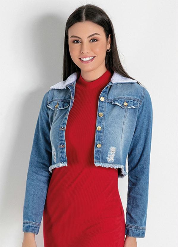 Jaqueta Cropped (Jeans) Moda Evang�lica