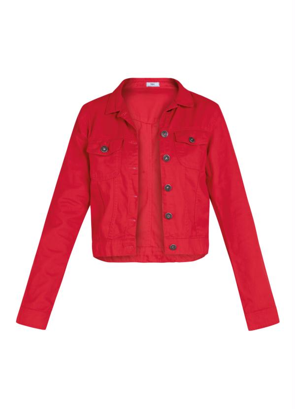 jaqueta sarja vermelha feminina