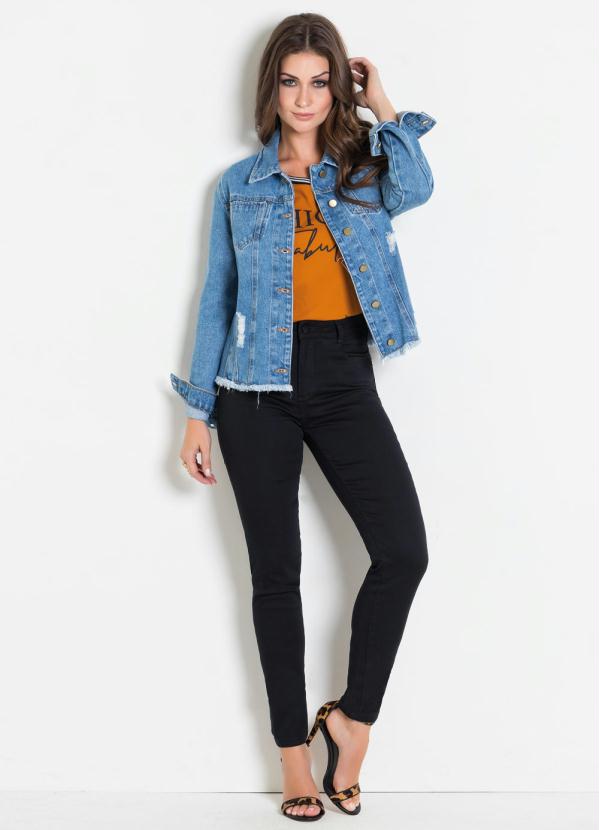 jaqueta jeans vintage feminina