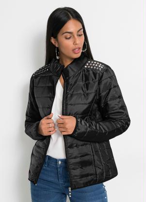 Jaqueta Matelass� com Z�per (Preta)