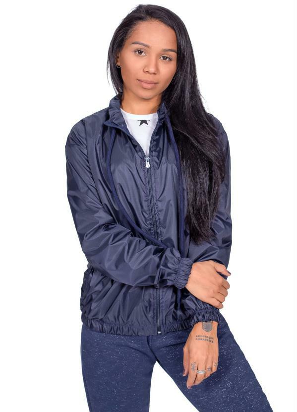 jaqueta nylon azul