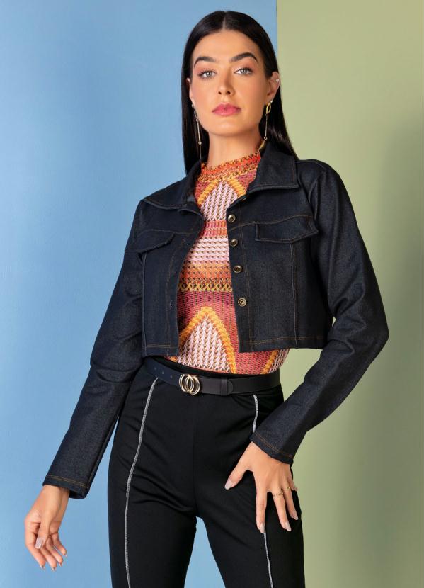 Jaqueta (Preta) com Bot�es