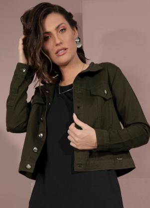 Jaqueta (Verde) em Sarja com Bot�es