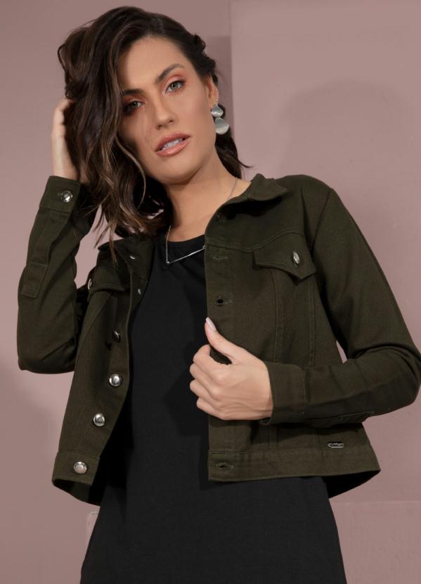 Jaqueta (Verde) em Sarja com Bot�es