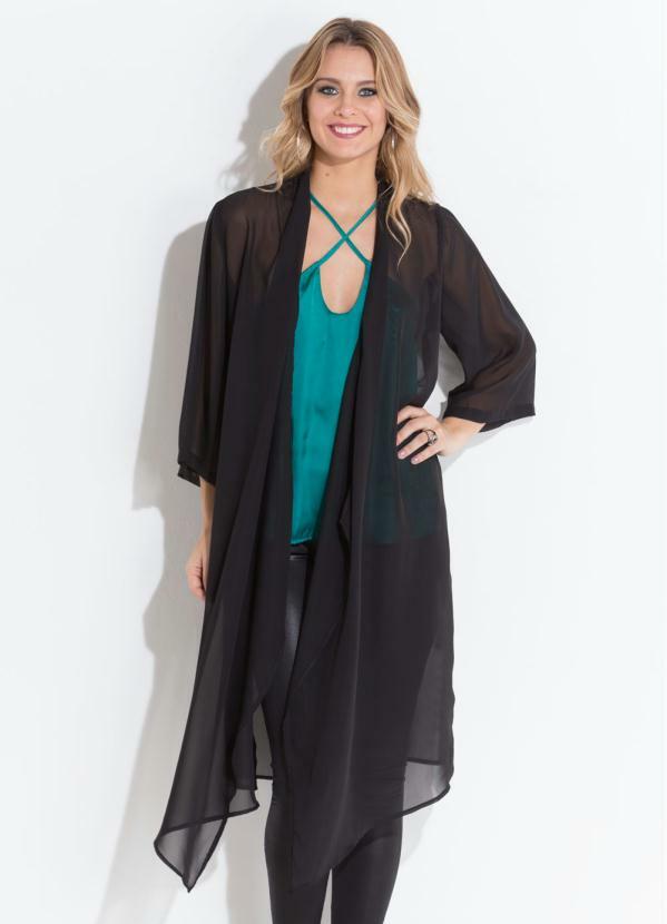 kimono alongado feminino