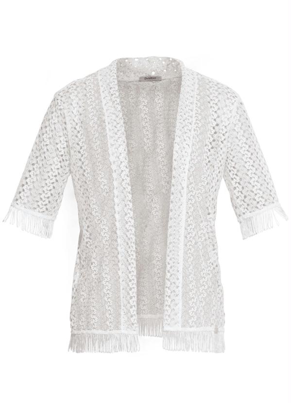 kimono branco renda