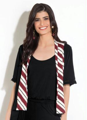 Kimono Quintess (Preto) com Franjas