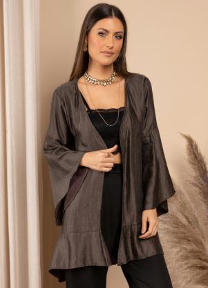 Kimono Soltinho (Marrom) com Brilho Kimono Soltinho (Marrom) com Brilho