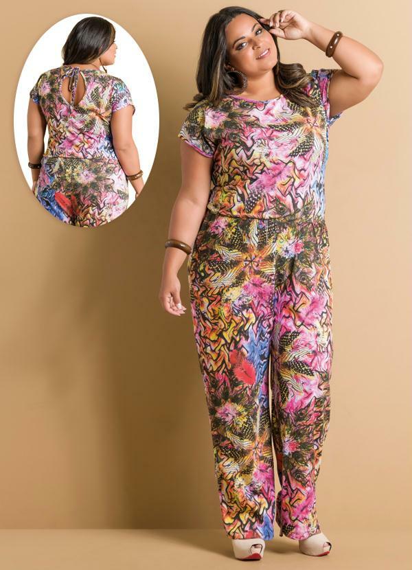 macacão viscose plus size