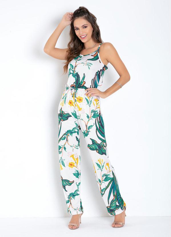 Macacão de Alças (Folhagem) com Elástico Macacão de Alças (Folhagem) com Elástico