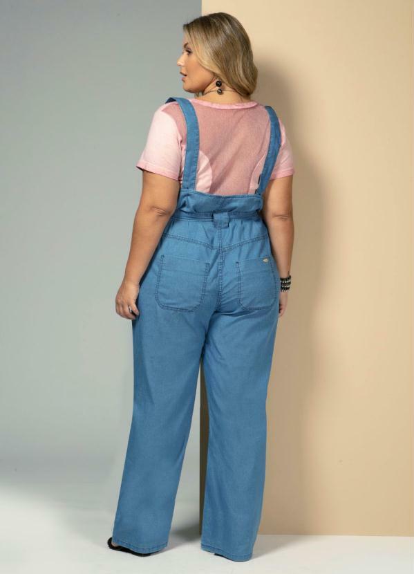 calça pantalona com suspensorio