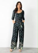 Macac�o Paisley Preto com Faixa