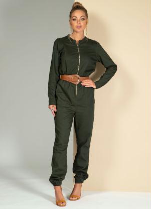 Macac�o Utilit�rio (Verde) com Bolsos Funcionais