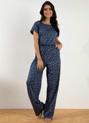 Macac�o (Mini Floral) Soltinho com Bolsos