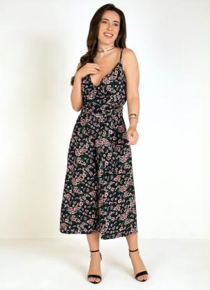 Macac�o Pantacourt (Floral) com Alcinhas