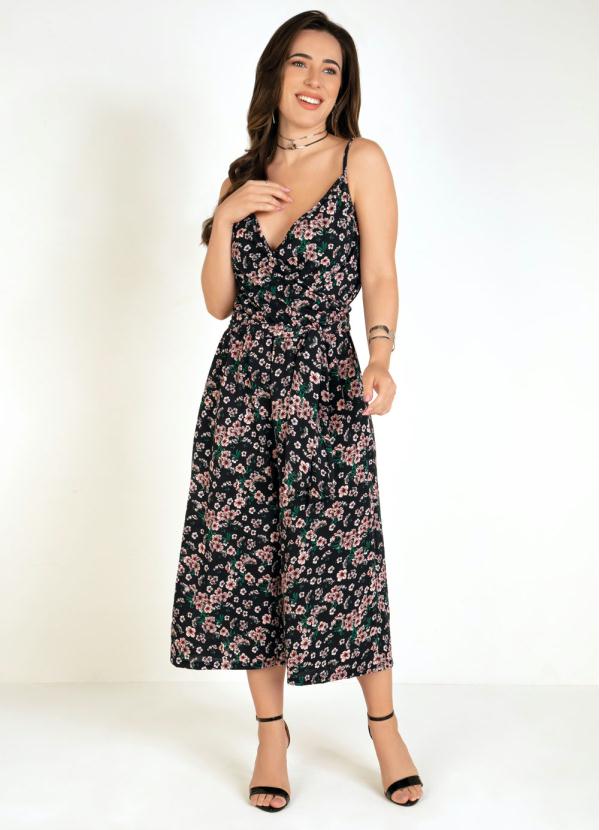 Macac�o Pantacourt (Floral) com Alcinhas