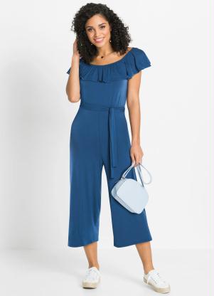 Macac�o Pantacourt Ombro a Ombro (Azul)