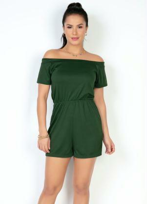 Macaquinho (Verde) Ombro a Ombro com Elástico Macaquinho (Verde) Ombro a Ombro com Elástico