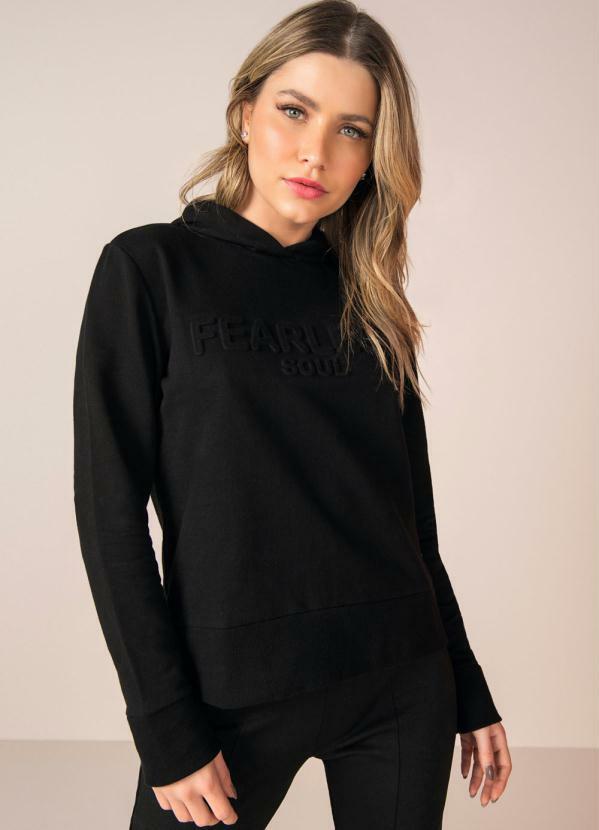 Blusao feminino preto Clearance