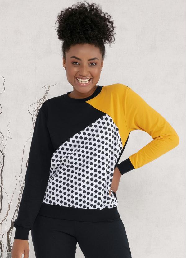 Casaco com Recortes (Tricolor)