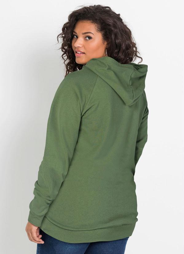 forest green oversized moletom com capuz